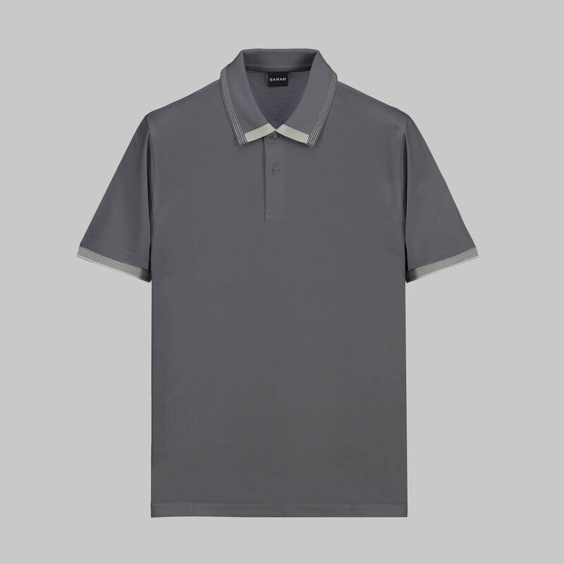 POLO YAKA BİYE DETAYLI İNDİGO TİŞÖRT