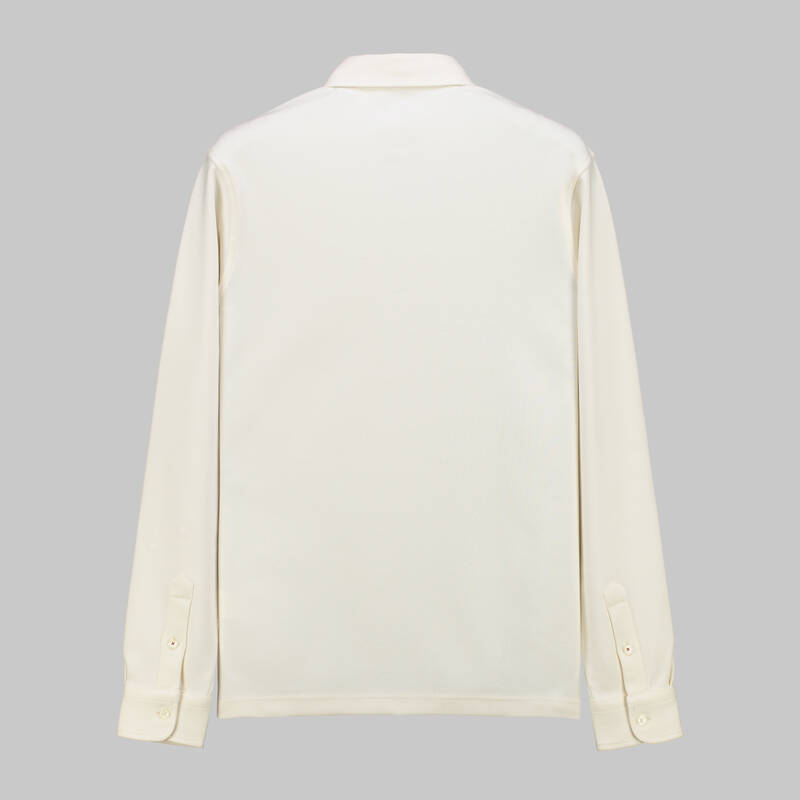 SARAR PREMIUM POLO YAKA UZUN KOL EKRU T-SHIRT