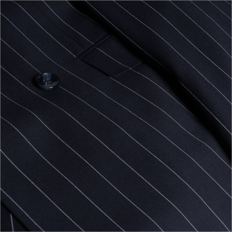 GOLDEN RESTA ÇİZGİLİ KRUVAZE KOYU LACİVERT TAKIM ELBİSE