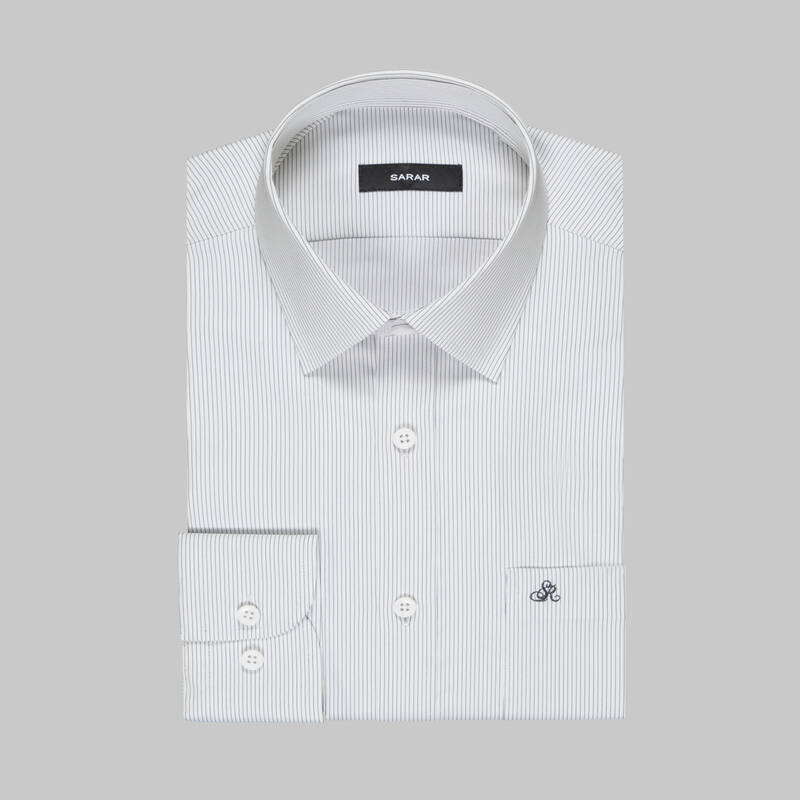 ELVIO ÇİZGİLİ LACİVERT GÖMLEK