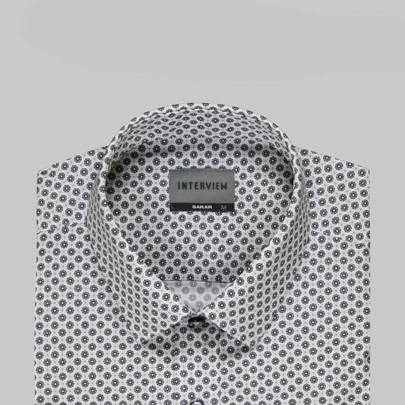 SOSA DESENLİ SİYAH GÖMLEK