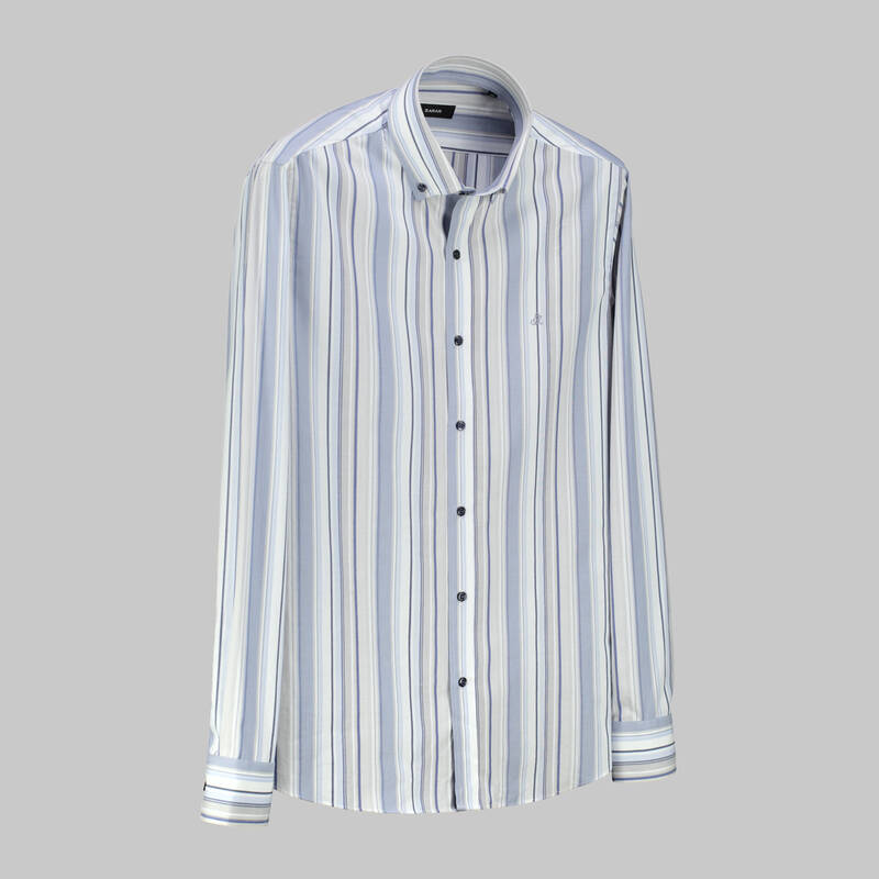 ELETA SLIMEO ERKEK MAVİ GÖMLEK