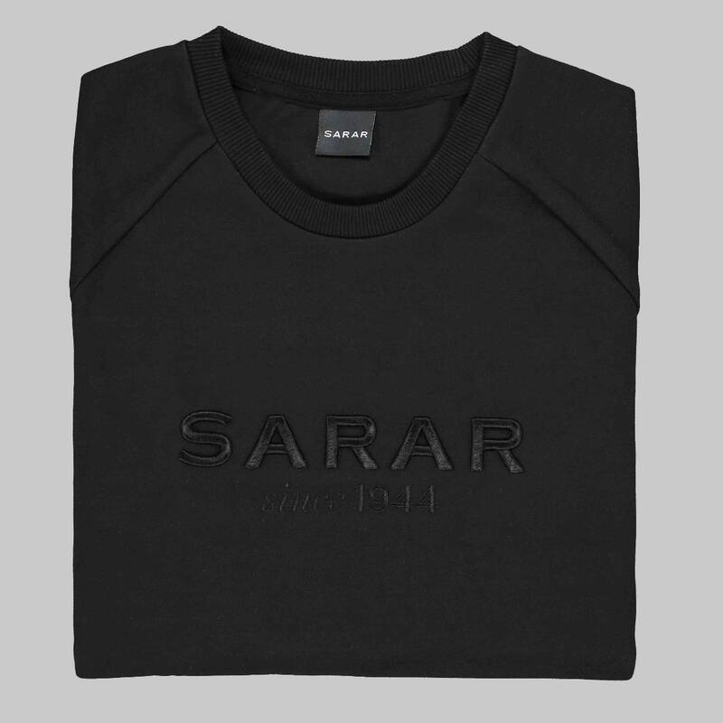 SARAR BİSİKLET YAKA SİYAH SWEATSHIRT