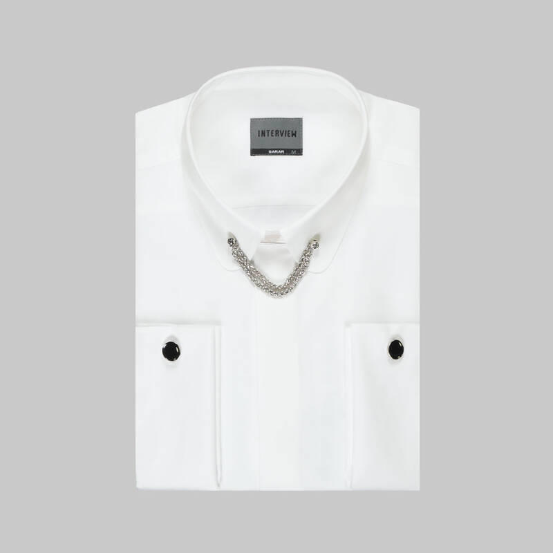 SAVERIO GENİŞ MANŞET BEYAZ GÖMLEK