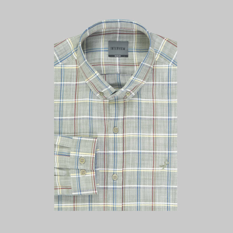 GOIAS KARELİ BEJ GÖMLEK