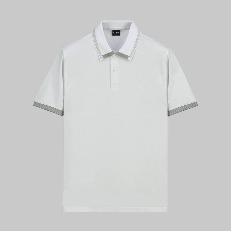 POLO YAKA BİYE DETAYLI İNDİGO TİŞÖRT