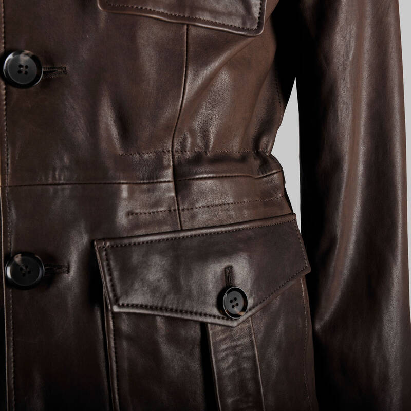 KAHVERENGİ SAFARİ DERİ CEKET - LIMITED EDITION