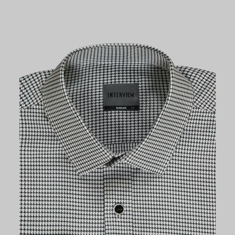 SOSA UZUN KOL SOHO SİYAH DESENLİ GÖMLEK