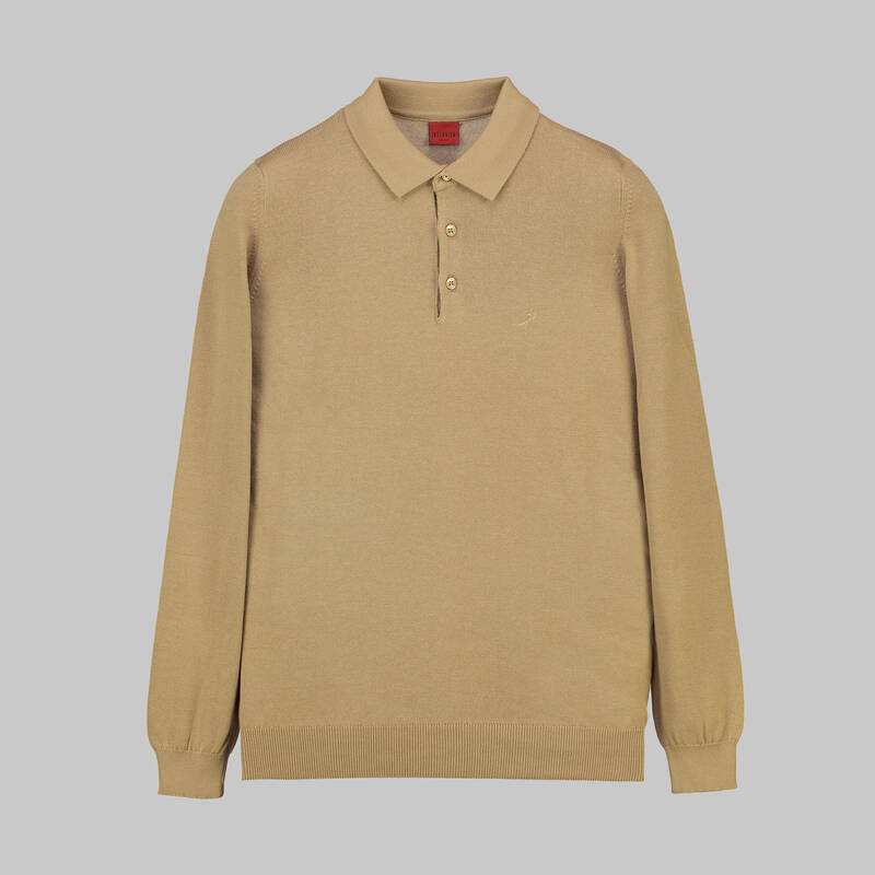 DÜĞMELİ POLO YAKA LACİVERT TRİKO KAZAK