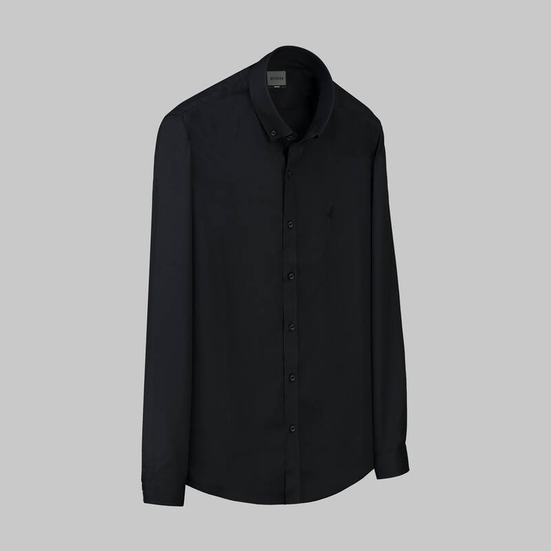 GOIAS UZUN KOL SİYAH GÖMLEK