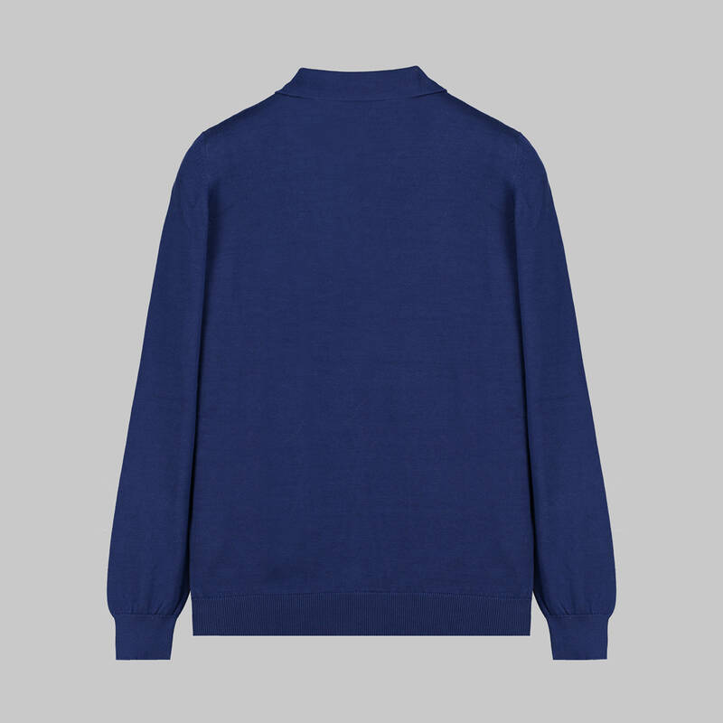 DÜĞMELİ POLO YAKA LACİVERT TRİKO KAZAK