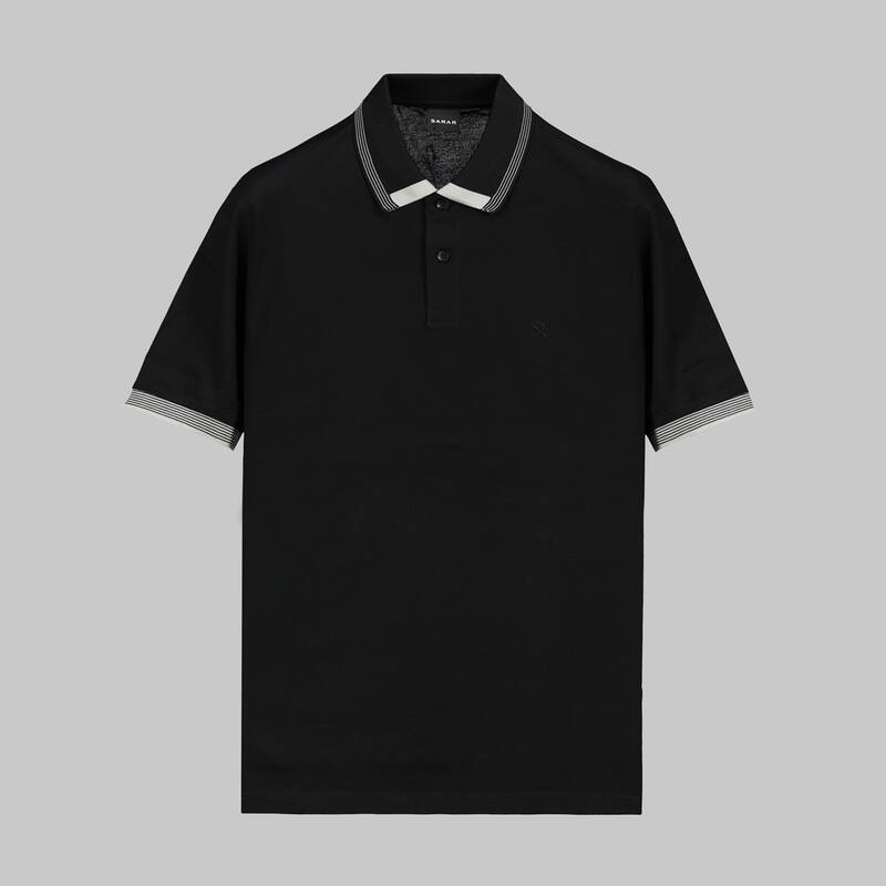 POLO YAKA BİYE DETAYLI İNDİGO TİŞÖRT