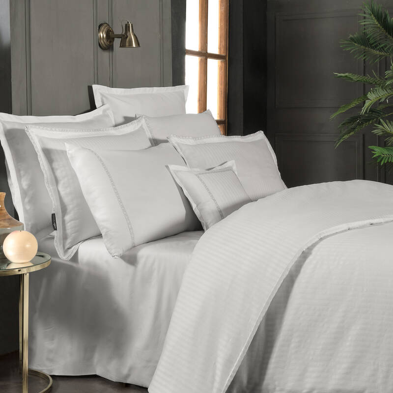 JACQUARD STRIPE TEK KİŞİLİK SARI NEVRESİM TAKIMI