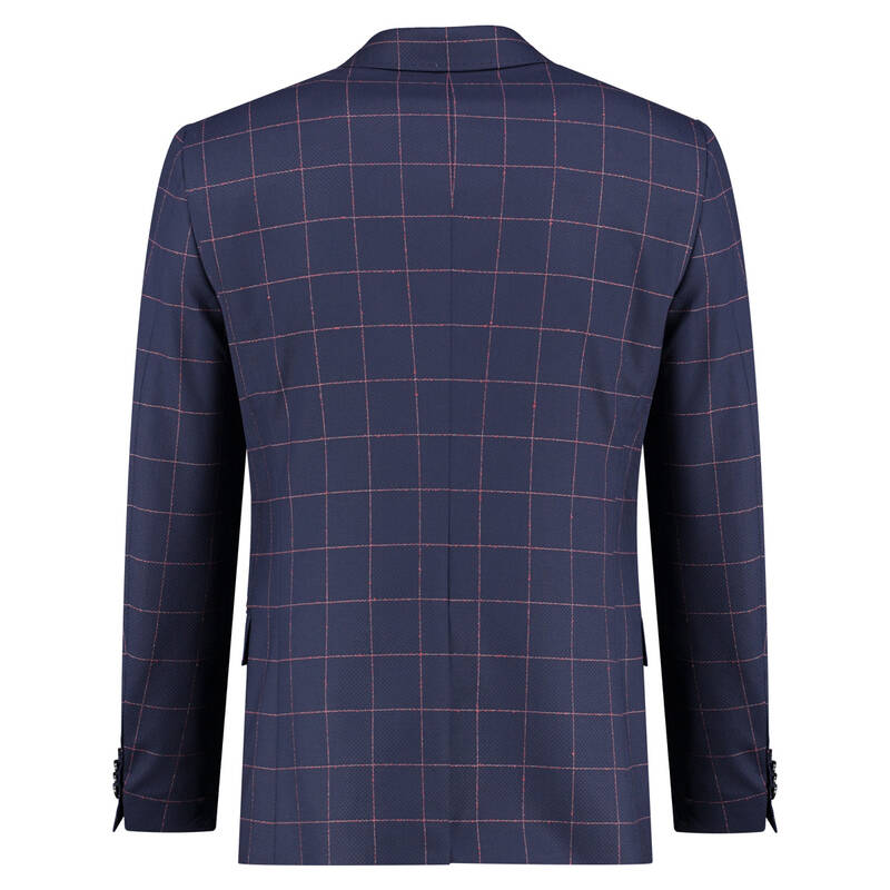 TEDRICK SELIG KARELİ LACİVERT TAKIM ELBİSE