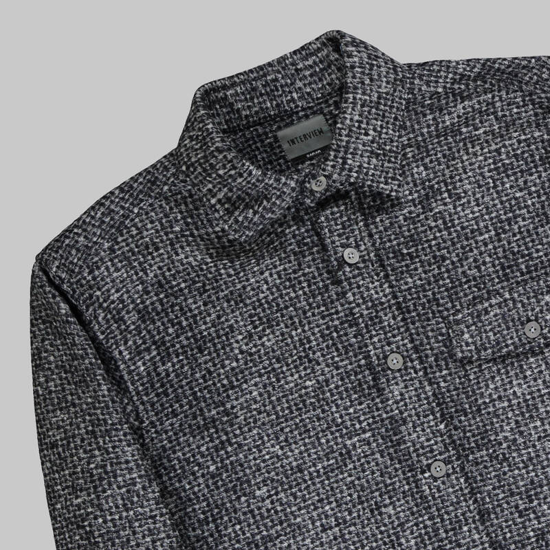 LONG GRİ DESENLİ GÖMLEK