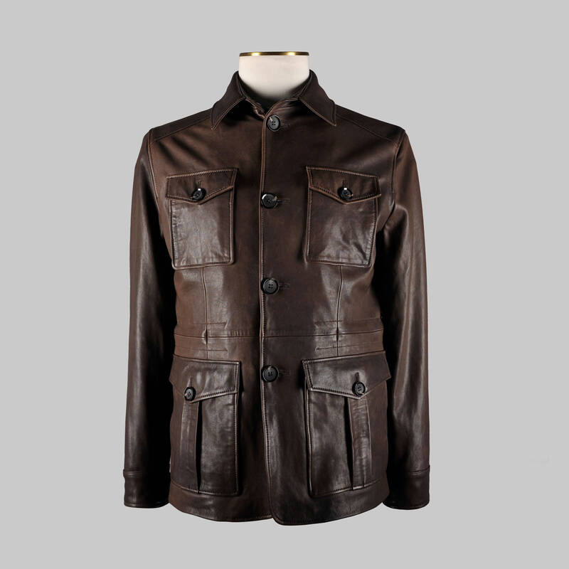 KAHVERENGİ SAFARİ DERİ CEKET - LIMITED EDITION