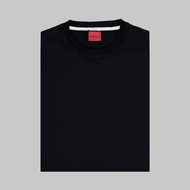 BİSİKLET YAKA BUZ MAVİSİ KISA KOL TRİKO