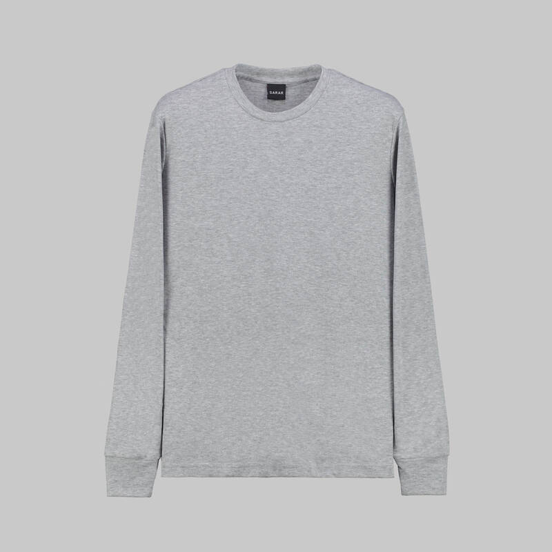 SARAR BİSİKLET YAKA GRİ TİŞÖRT