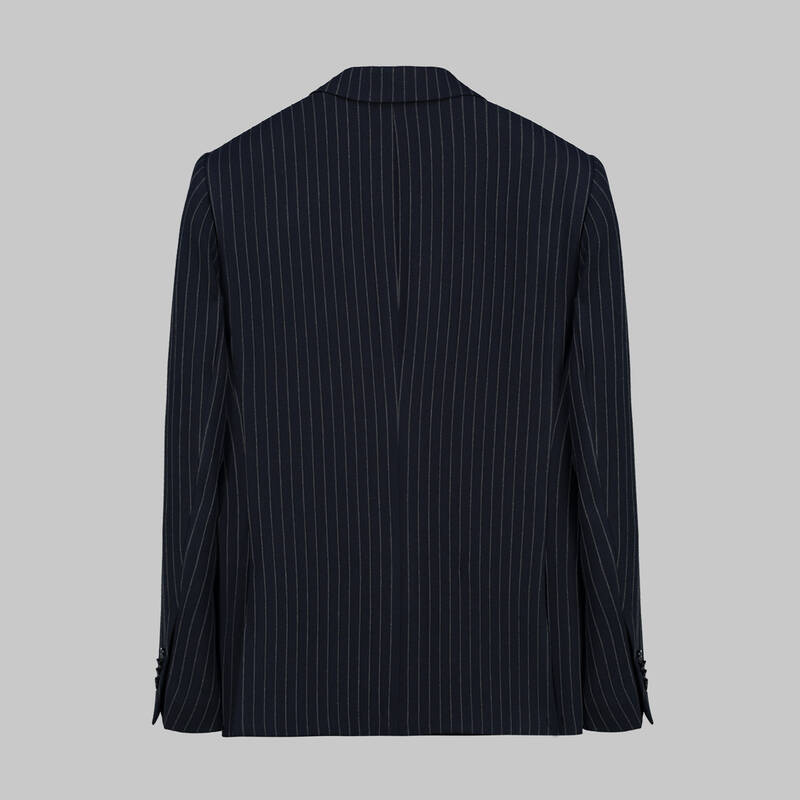 GOLDEN ELY ÇİZGİLİ LACİVERT TAKIM ELBİSE