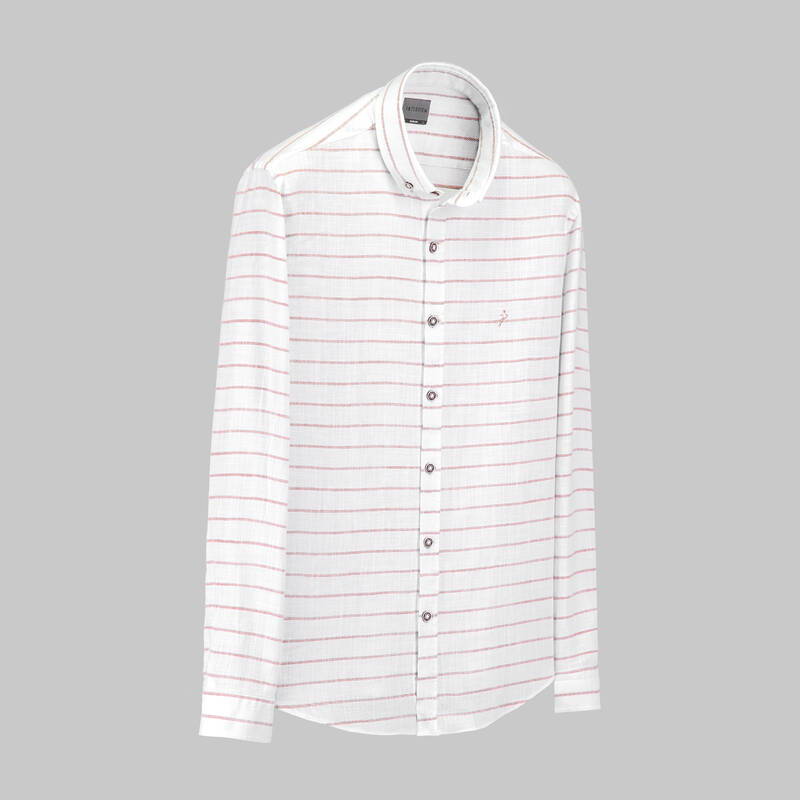 GOIAS UZUN KOL ÇİZGİLİ YEŞİL GÖMLEK