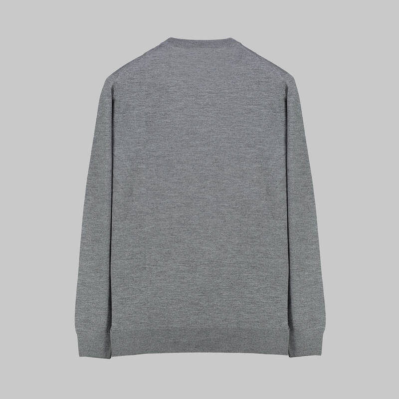 BİSİKLET YAKA YÜNLÜ SİYAH TRİKO