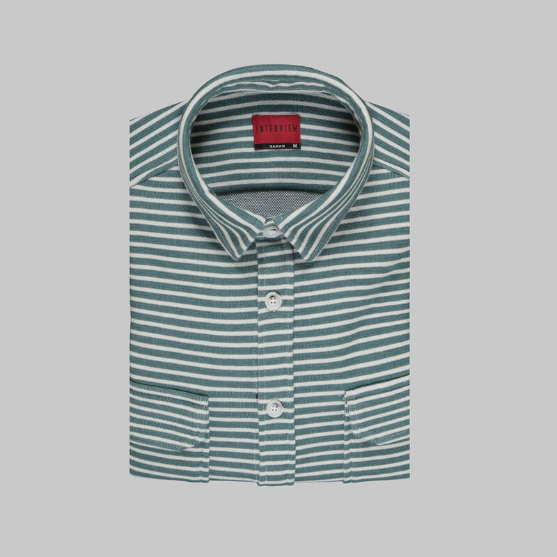 K-6 ÇİZGİLİ YEŞİL GÖMLEK