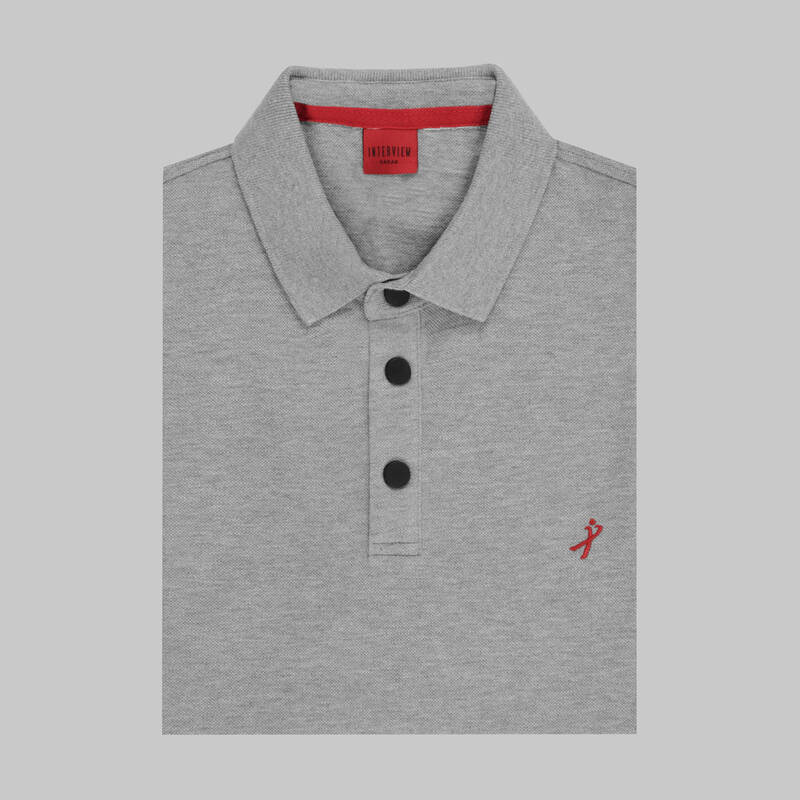 INTERVIEW POLO YAKA LACİVERT T-SHIRT
