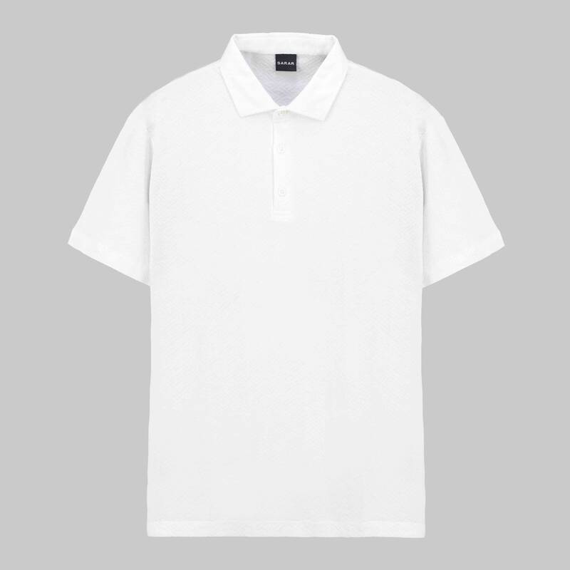 SARAR POLO YAKA BEYAZ T-SHIRT