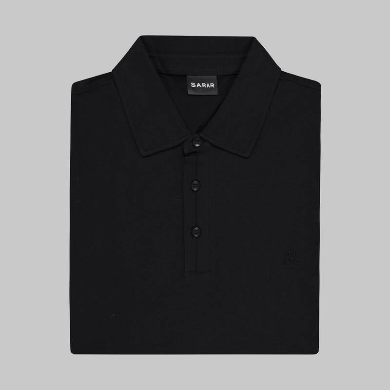 DÜĞMELİ POLO YAKA KISA KOL SİYAH TİŞÖRT