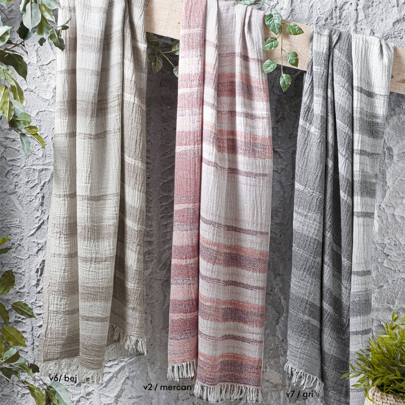 MARTA GRİ PLAJ HAVLUSU