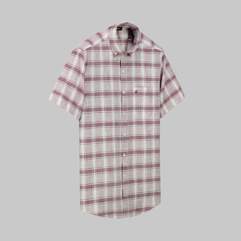 ELETA KISA KOLLU EKOSE LACİVERT GÖMLEK