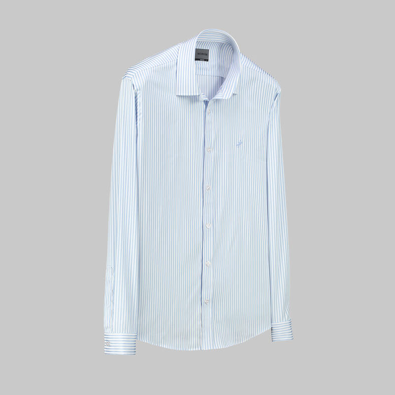 SOSA UZUN KOL MAVİ ÇİZGİLİ GÖMLEK