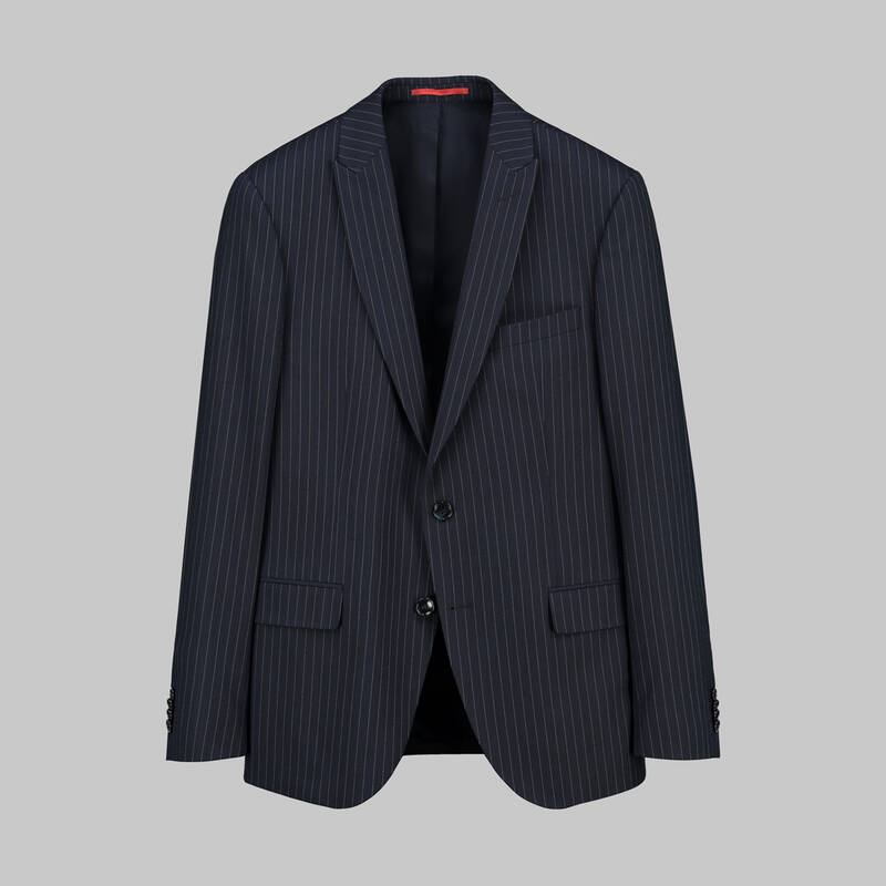 TEDRICK RESTA ÇİZGİLİ LACİVERT TAKIM ELBİSE