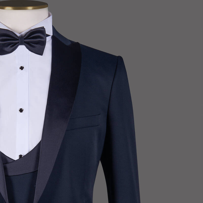 HAPPY NIGHT CARLO YELEK PAPYON TAKIM SİYAH SMOKİN