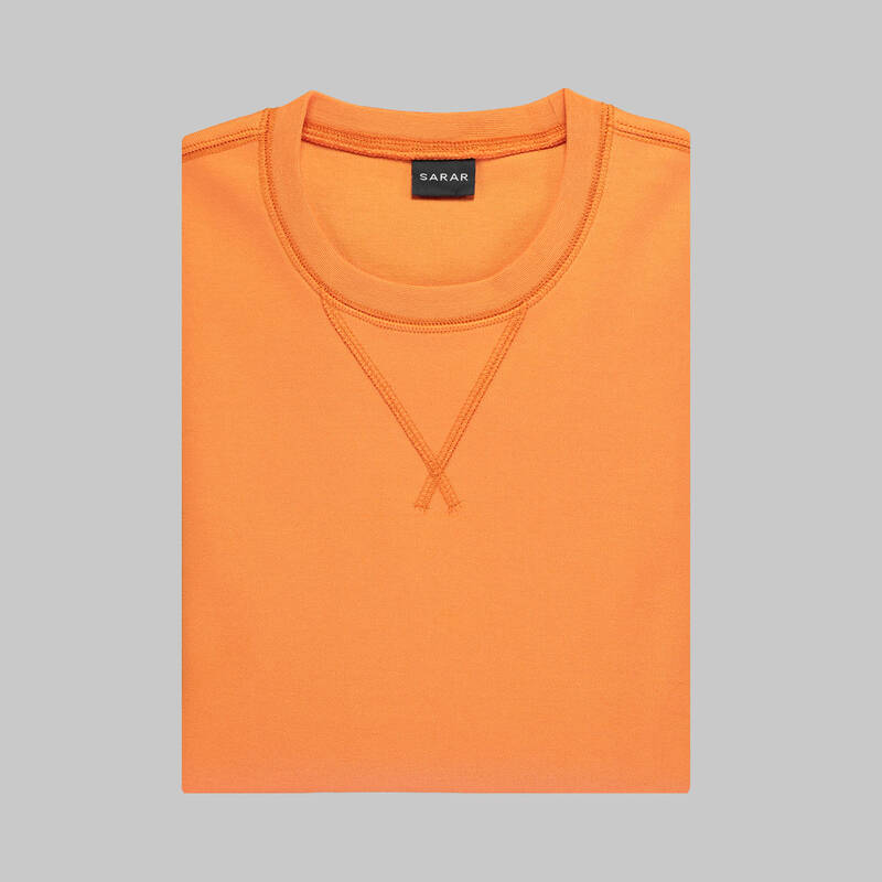 SARAR BİSİKLET YAKA TURUNCU SWEATSHIRT