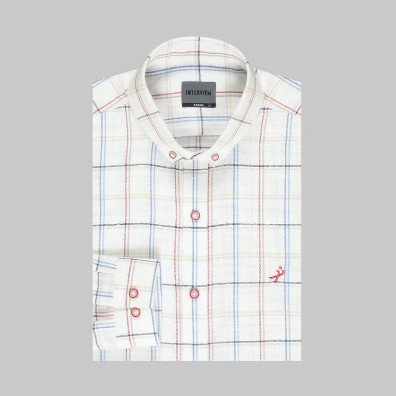 GOIAS KARELİ BEJ GÖMLEK