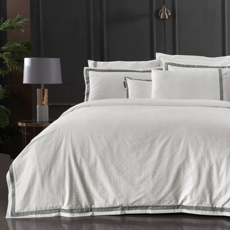 SAROV SATEN KING SIZE GRİ NEVRESİM TAKIMI