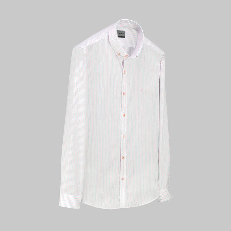 GOIAS ÇİZGİLİ PEMBE GÖMLEK