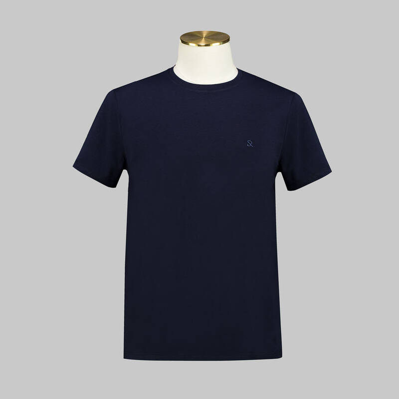 SARAR BİSİKLET YAKA LACİVERT T-SHIRT