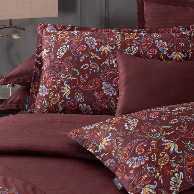 TIROL SATEN ÇİFT KİŞİLİK LACİVERT NEVRESİM TAKIMI