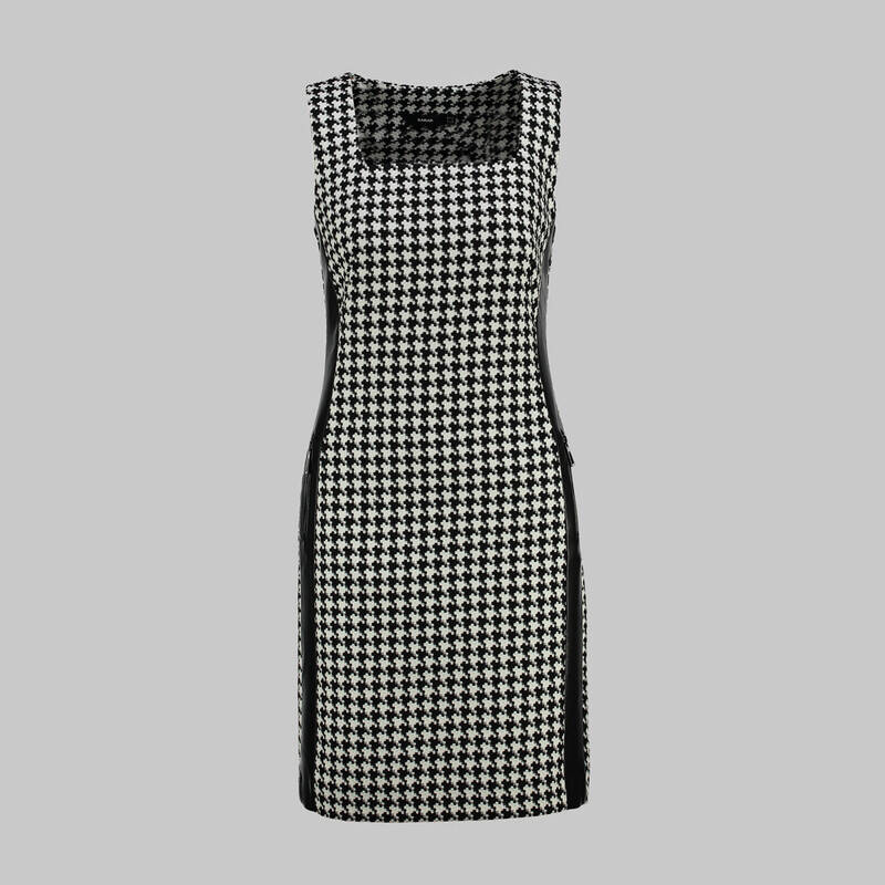 LULIAN SİYAH BEYAZ ELBİSE