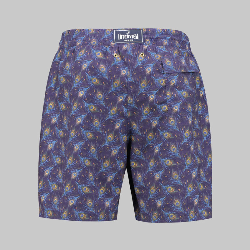 VILE DESENLİ DENİZ ŞORTU SİYAH