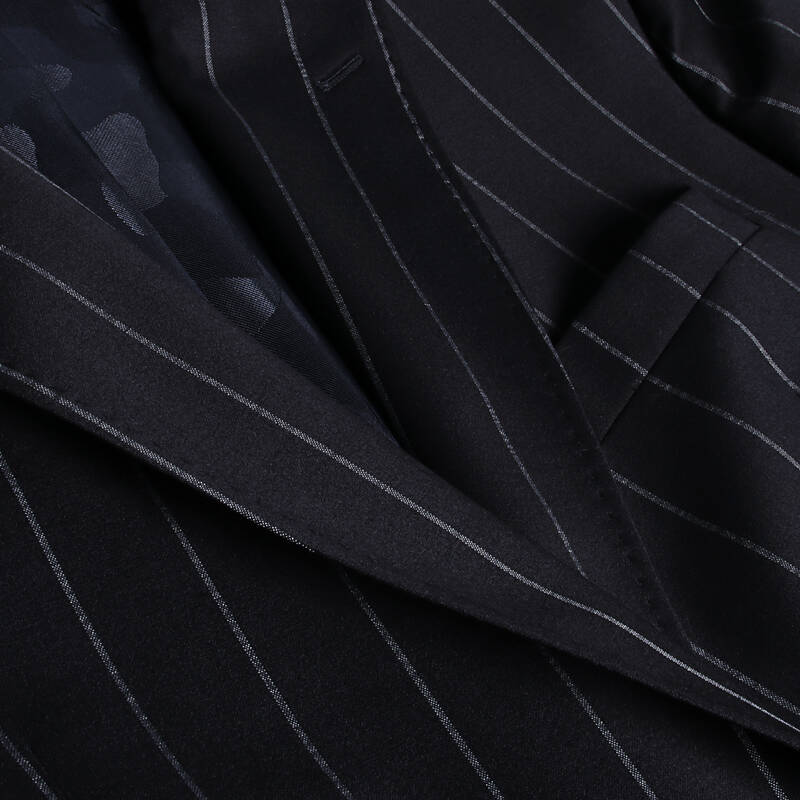 GOLDEN RESTA ÇİZGİLİ KOYU LACİVERT TAKIM ELBİSE