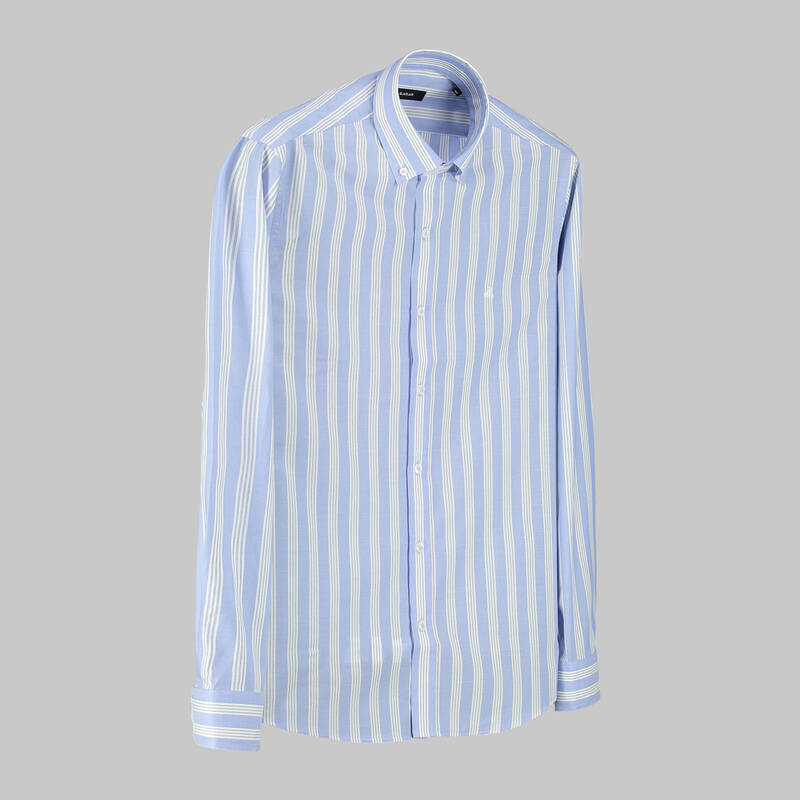 ELETA UZUN KOL ÇİZGİLİ SLİM GÖMLEK