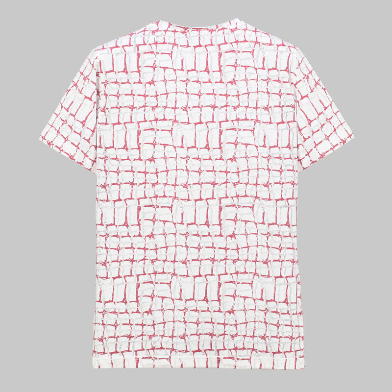 INTERVIEW BİSİKLET YAKA BORDO T-SHIRT