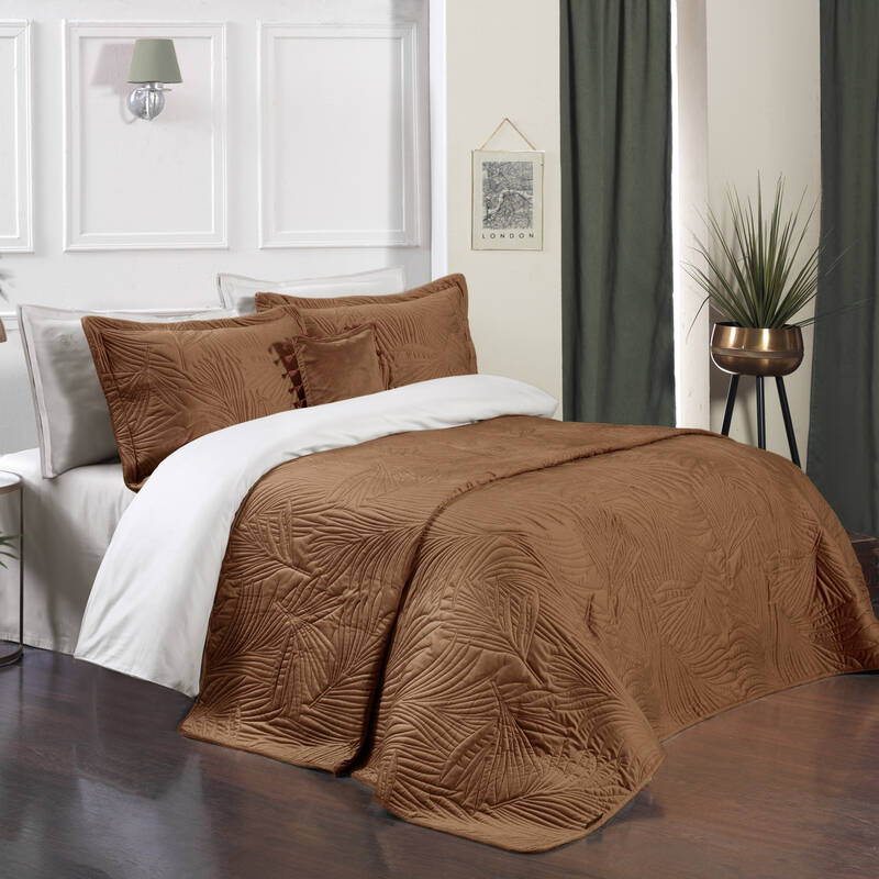 CLARA GRİ YATAK ÖRTÜSÜ SETİ ÇİFT KİŞİLİK