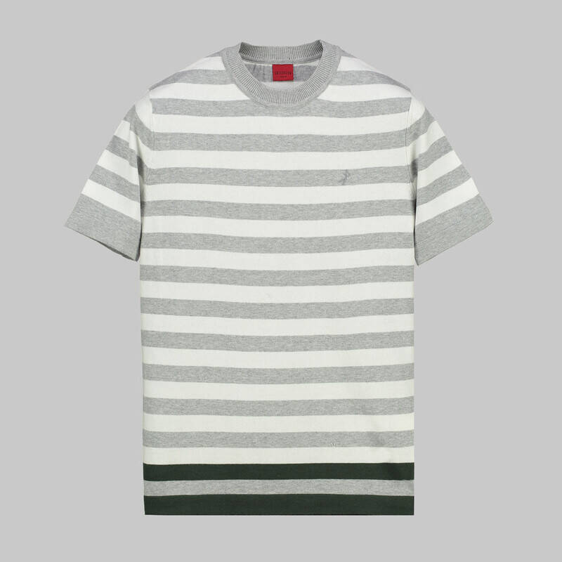 BİSİKLET YAKA KOYU LACİVERT KISA KOL TRİKO