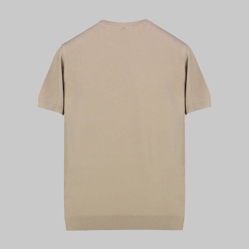 BİSİKLET YAKA BUZ MAVİSİ KISA KOL TRİKO