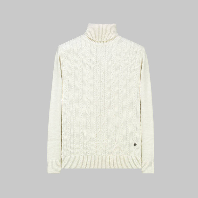 TAM BALIKÇI KEMİK RENGİ TRİKO