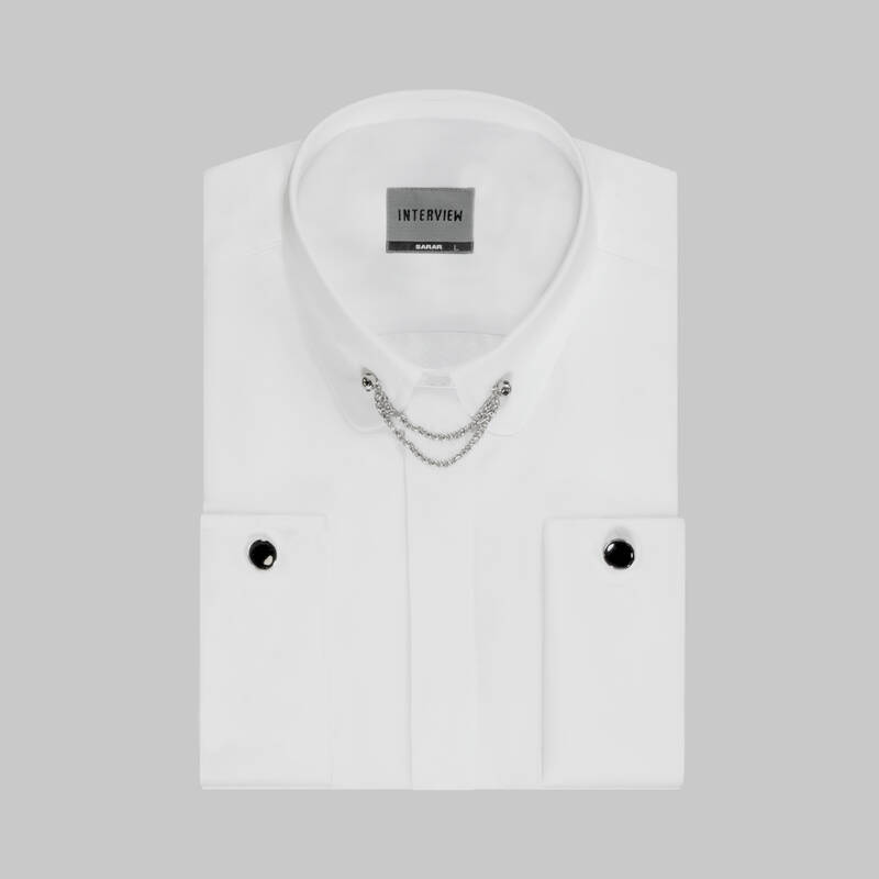 SAVERIO BEYAZ SMOKİN GÖMLEK